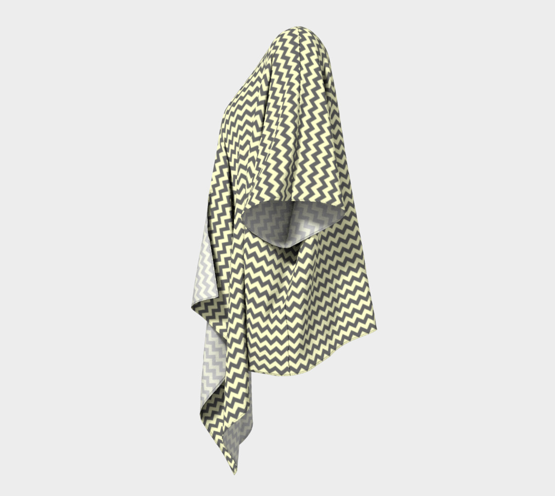 GREY & LINEN CHEVRON DRAPED KIMONO preview #2