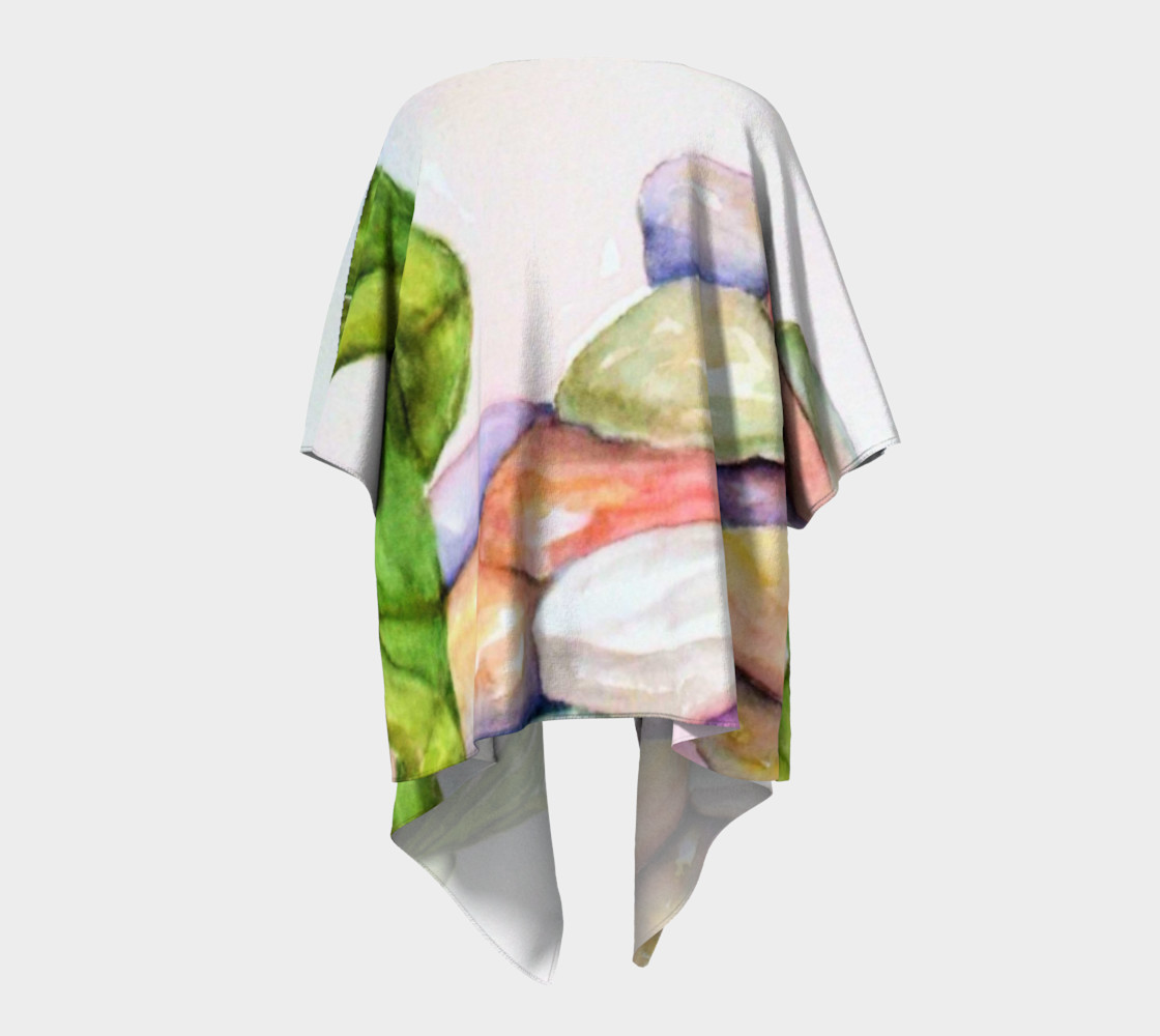 Watercolor Lucky Bamboo with Colorful Rocks preview #4
