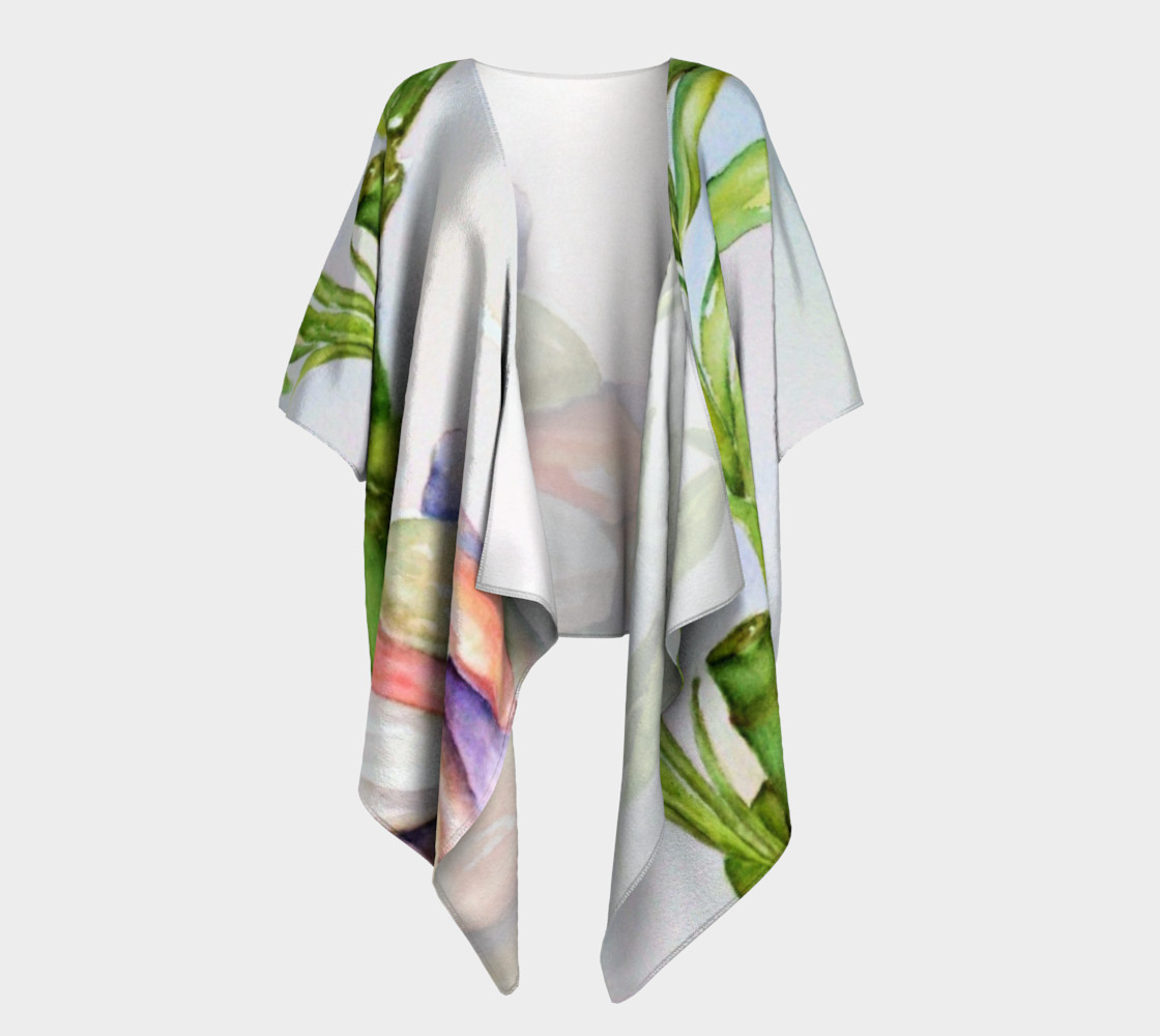 Watercolor Lucky Bamboo with Colorful Rocks preview #1