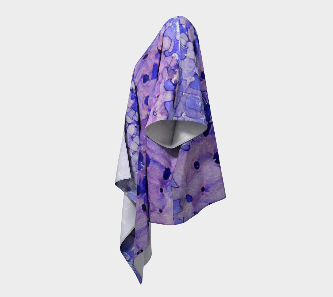 Purple Grid Ink #2 Draped Kimono preview #2