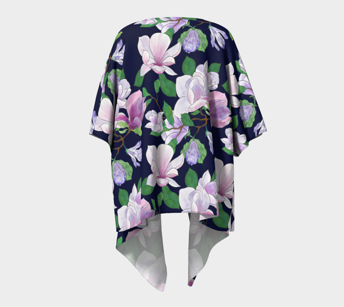 Magnolia Floral Frenzy Draped Kimono preview #4