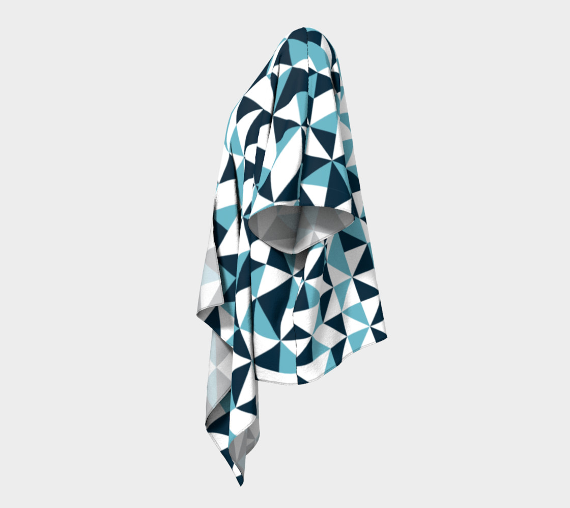 Blue Triangles Draped Kimono preview #2