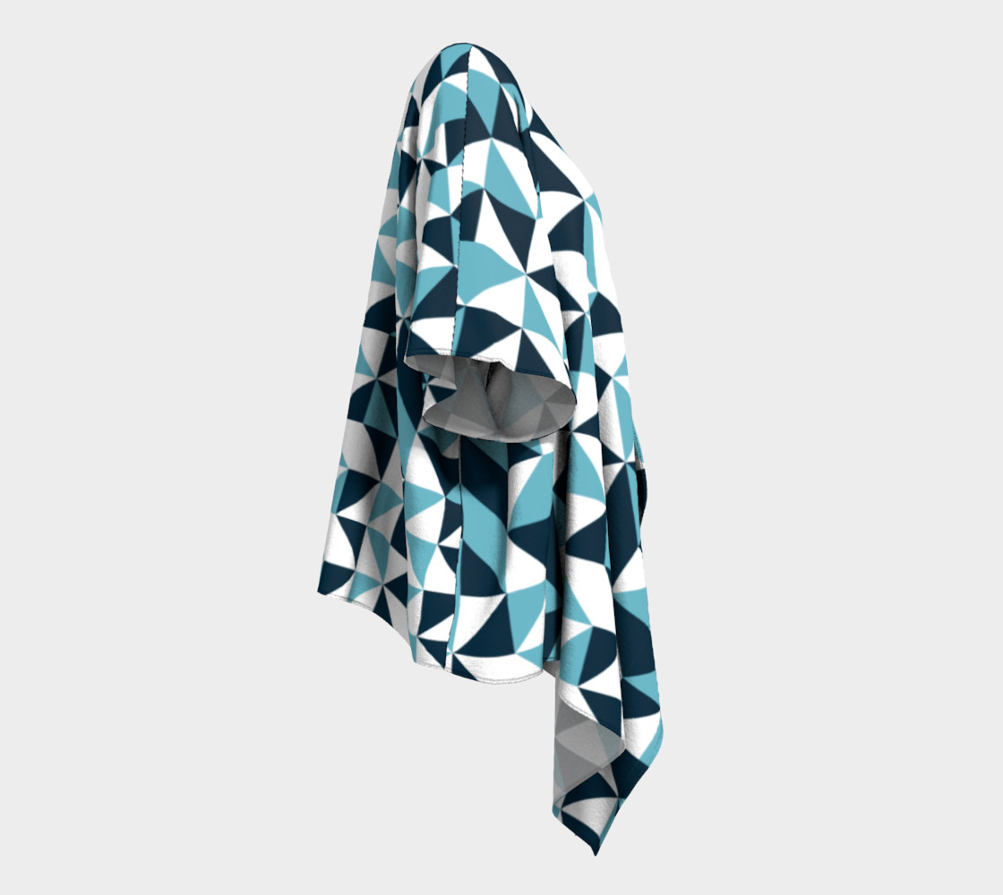 Blue Triangles Draped Kimono preview #3