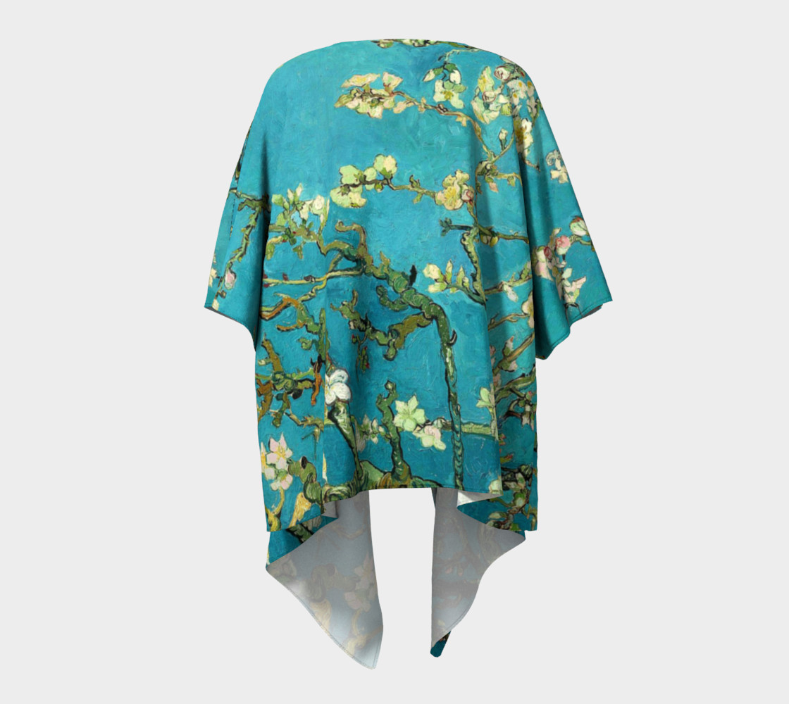 Vincent Van Gogh Blossoming Almond Tree Draped Kimono preview #4