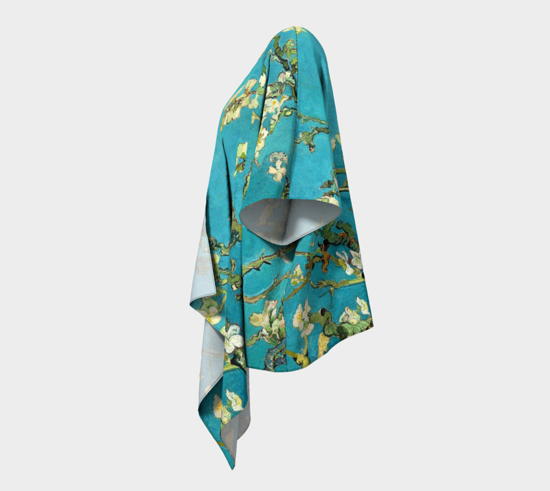 Vincent Van Gogh Blossoming Almond Tree Draped Kimono preview #2