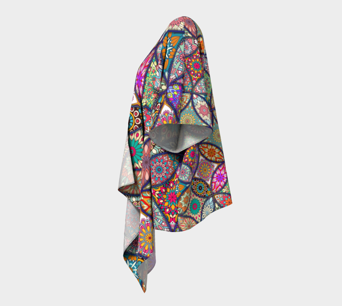 Vibrant Mandalas Draped Kimono preview #2