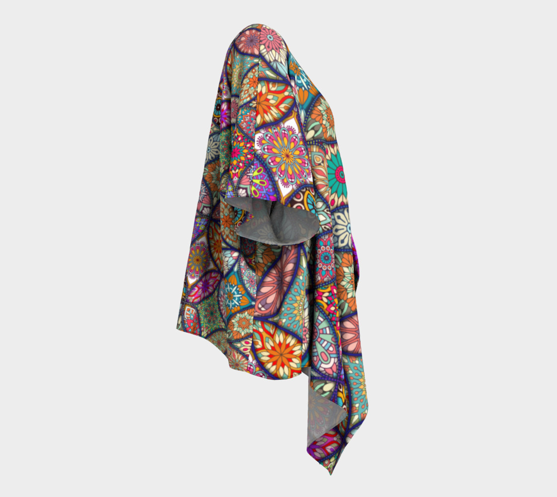 Vibrant Mandalas Draped Kimono preview #3
