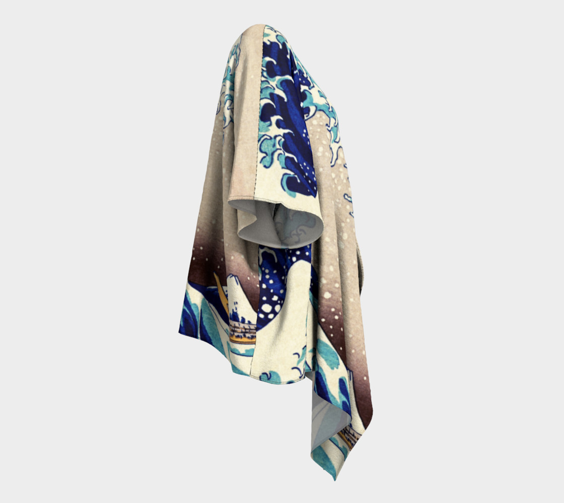 Katsushika Hokusai The Great Wave Off Kanagawa Draped Kimono preview #3