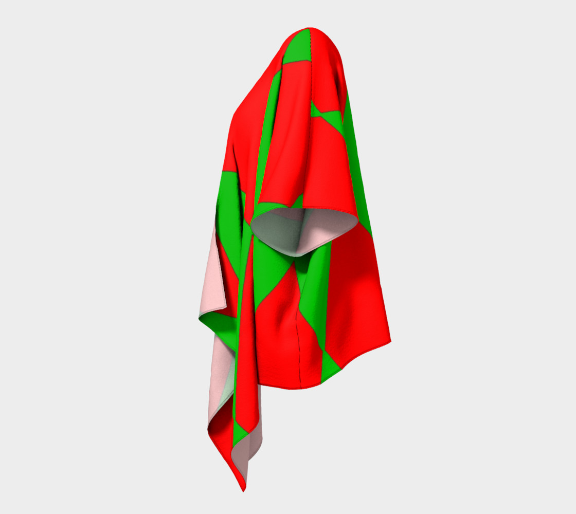 Christmas Harlequin Diamond Draped Kimono Robe preview #2
