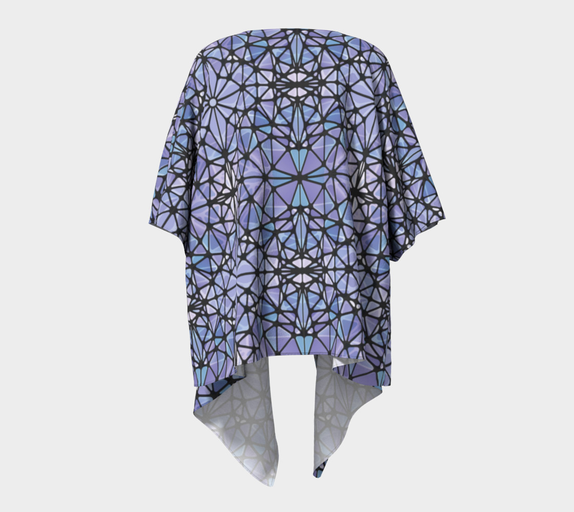 Purple and Blue Kaleidoscope Draped Kimono preview #4