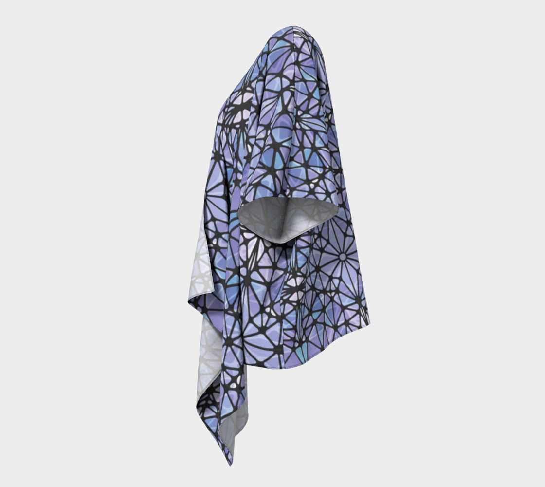 Purple and Blue Kaleidoscope Draped Kimono preview #2