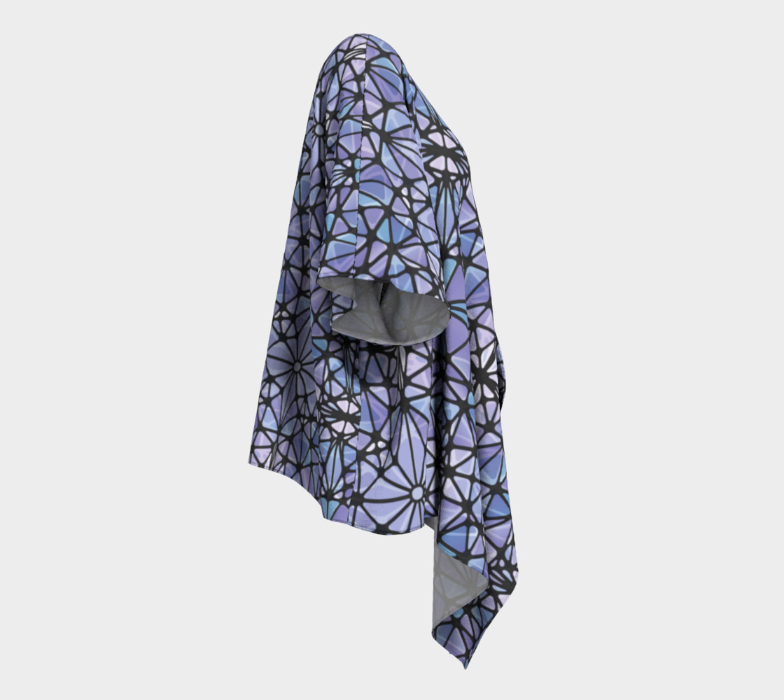 Purple and Blue Kaleidoscope Draped Kimono preview #3
