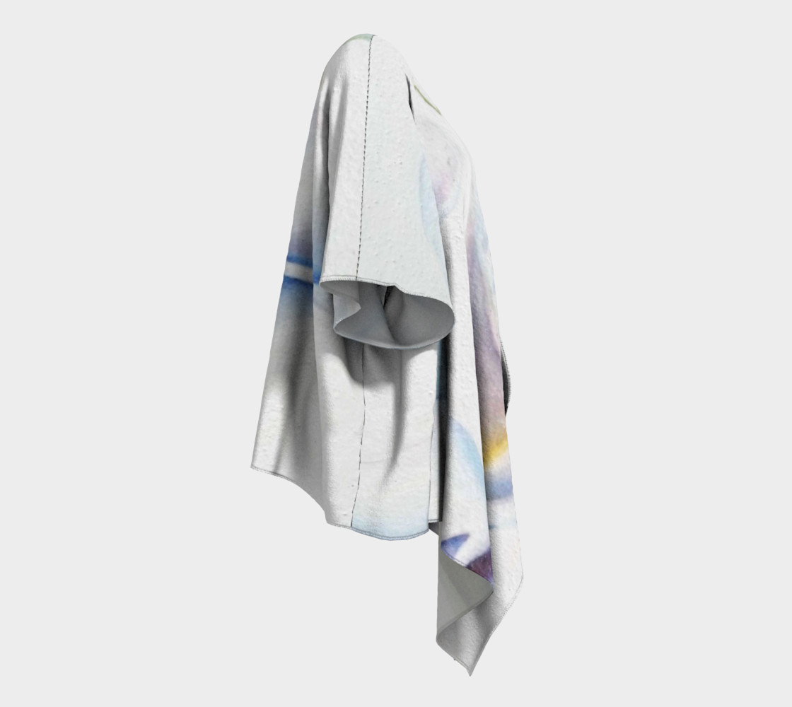 White Calla Lilies Draped Kimono preview #3