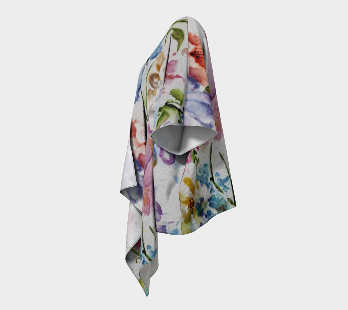 Whimsical Flowers Draped Kimono preview #2