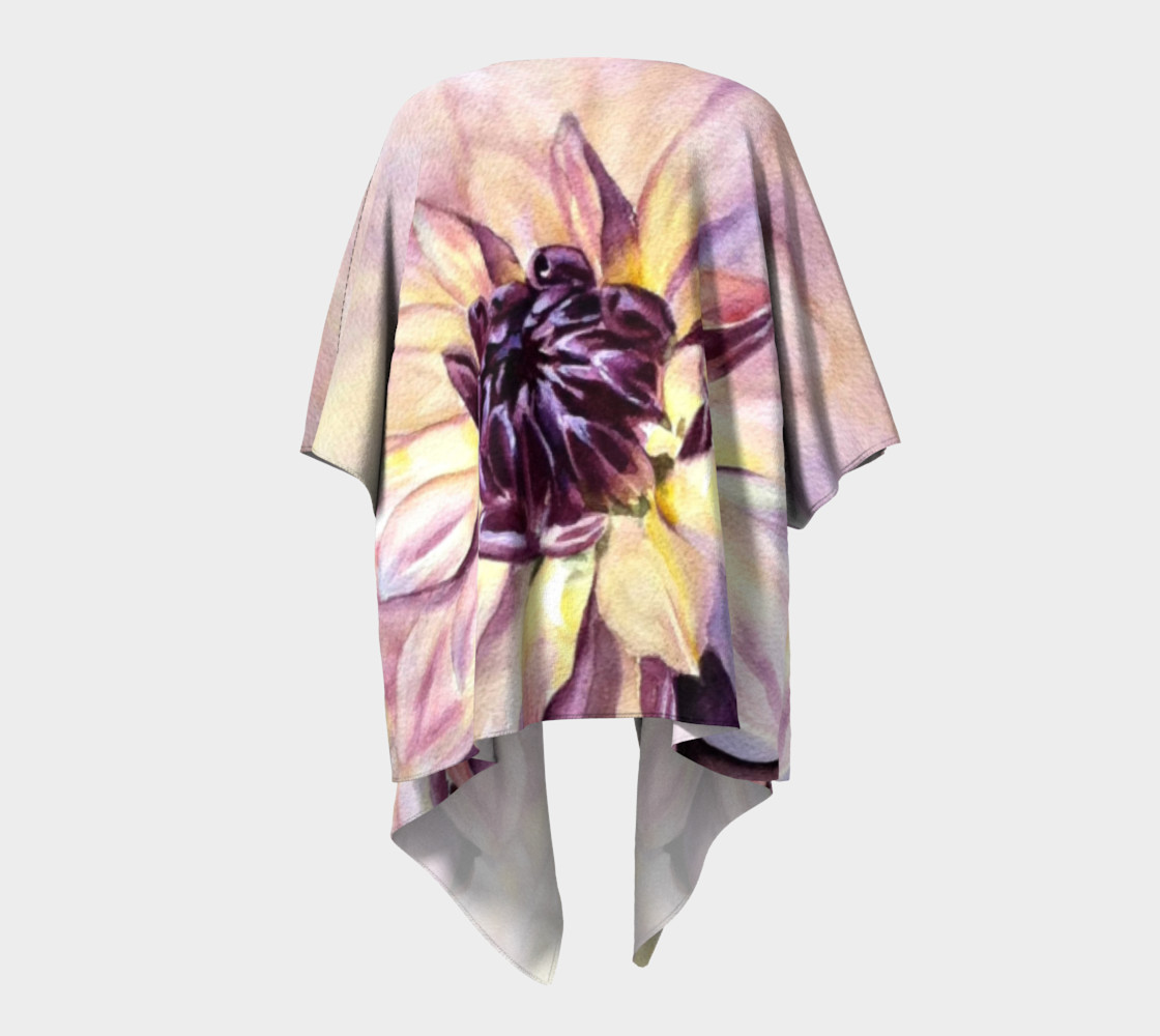 Dahlia Flower Draped Kimono preview #4