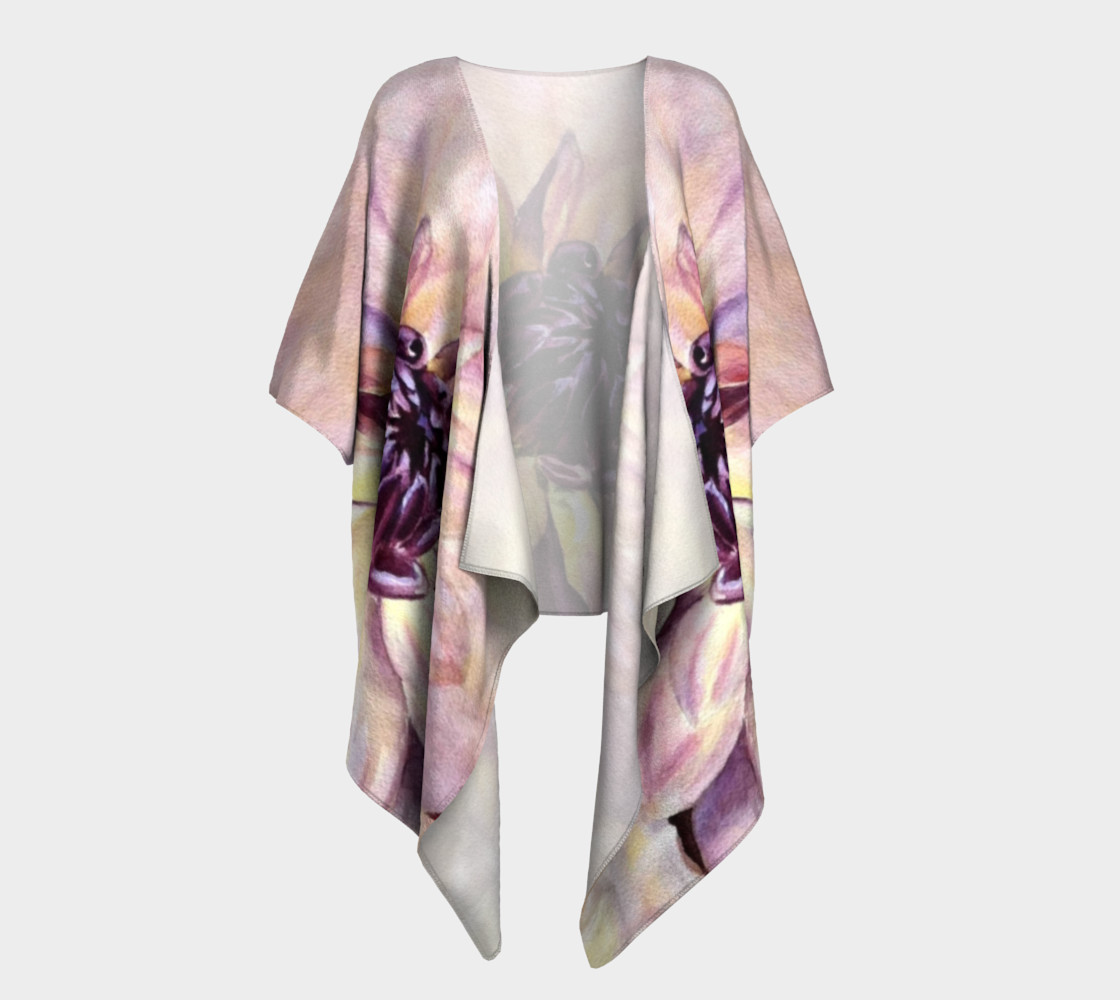 Dahlia Flower Draped Kimono preview #1