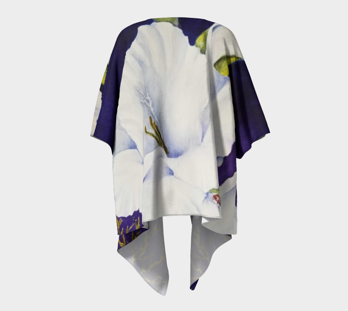 White Gladiola Draped Kimono preview #4