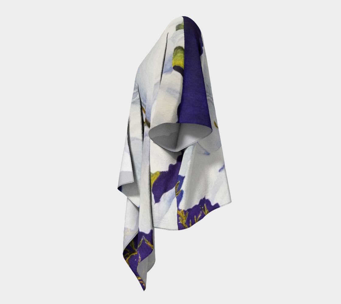 White Gladiola Draped Kimono preview #2