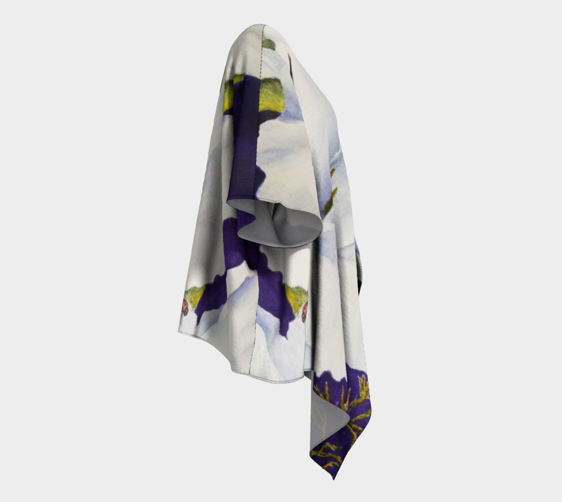 White Gladiola Draped Kimono preview #3