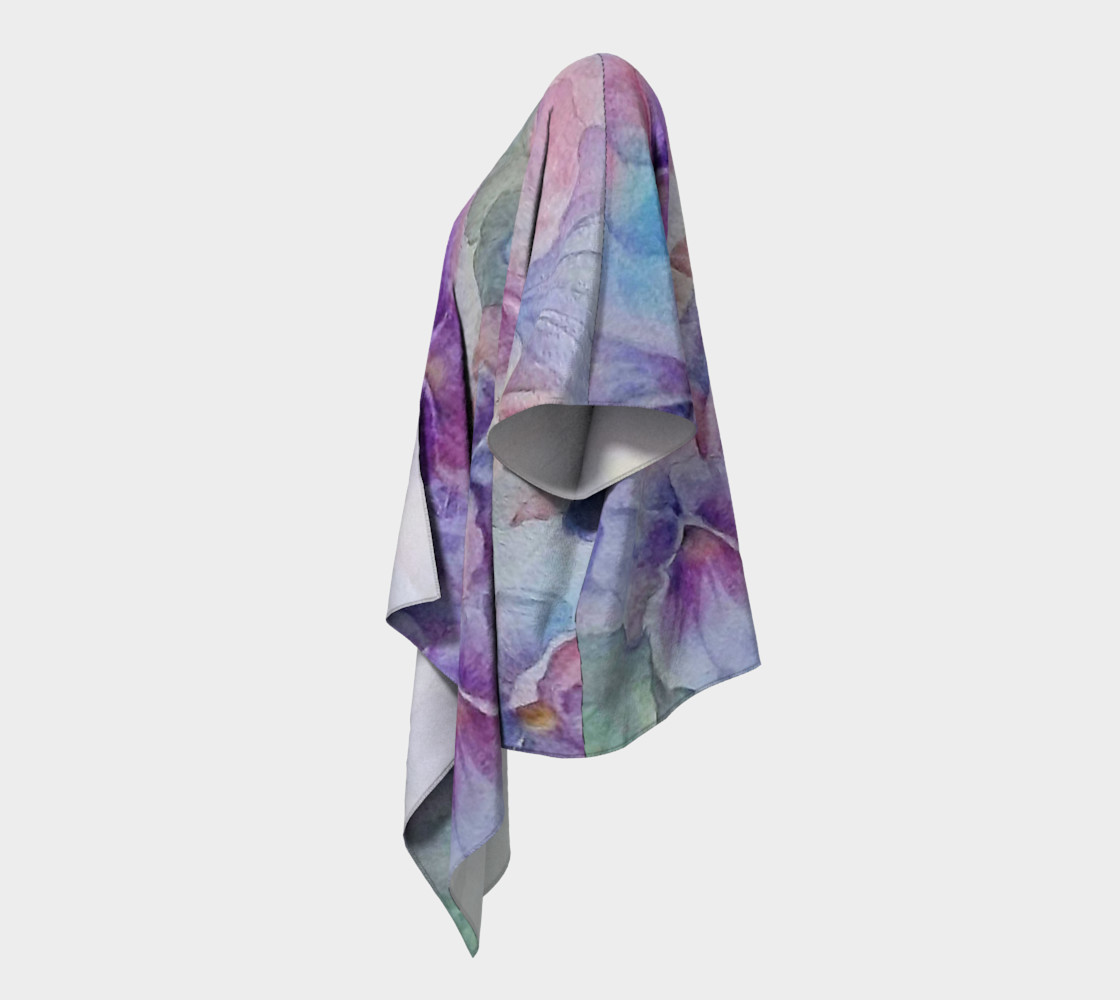 Purple Pansy Party Draped Kimono preview #2
