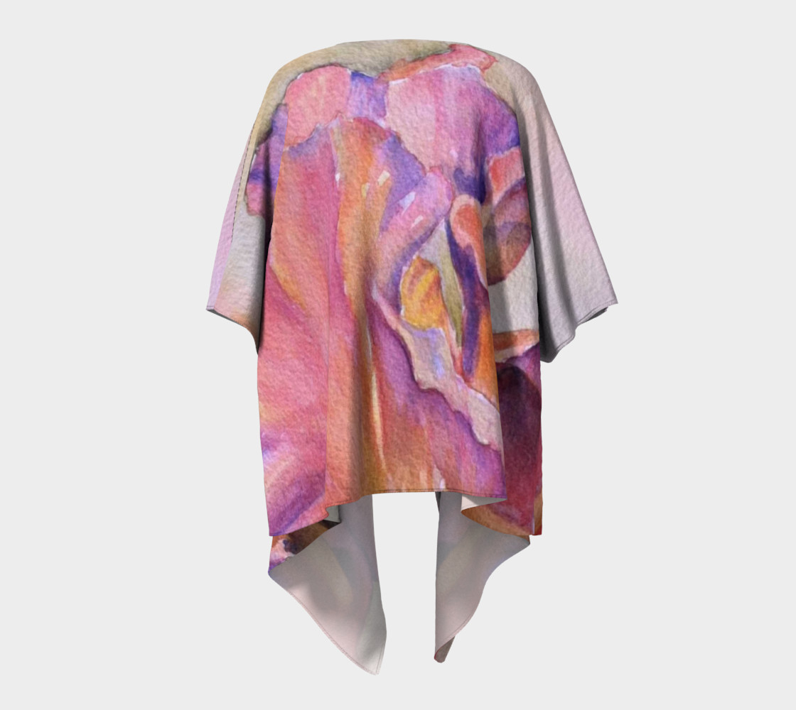 Pink Iris Draped Kimono preview #4