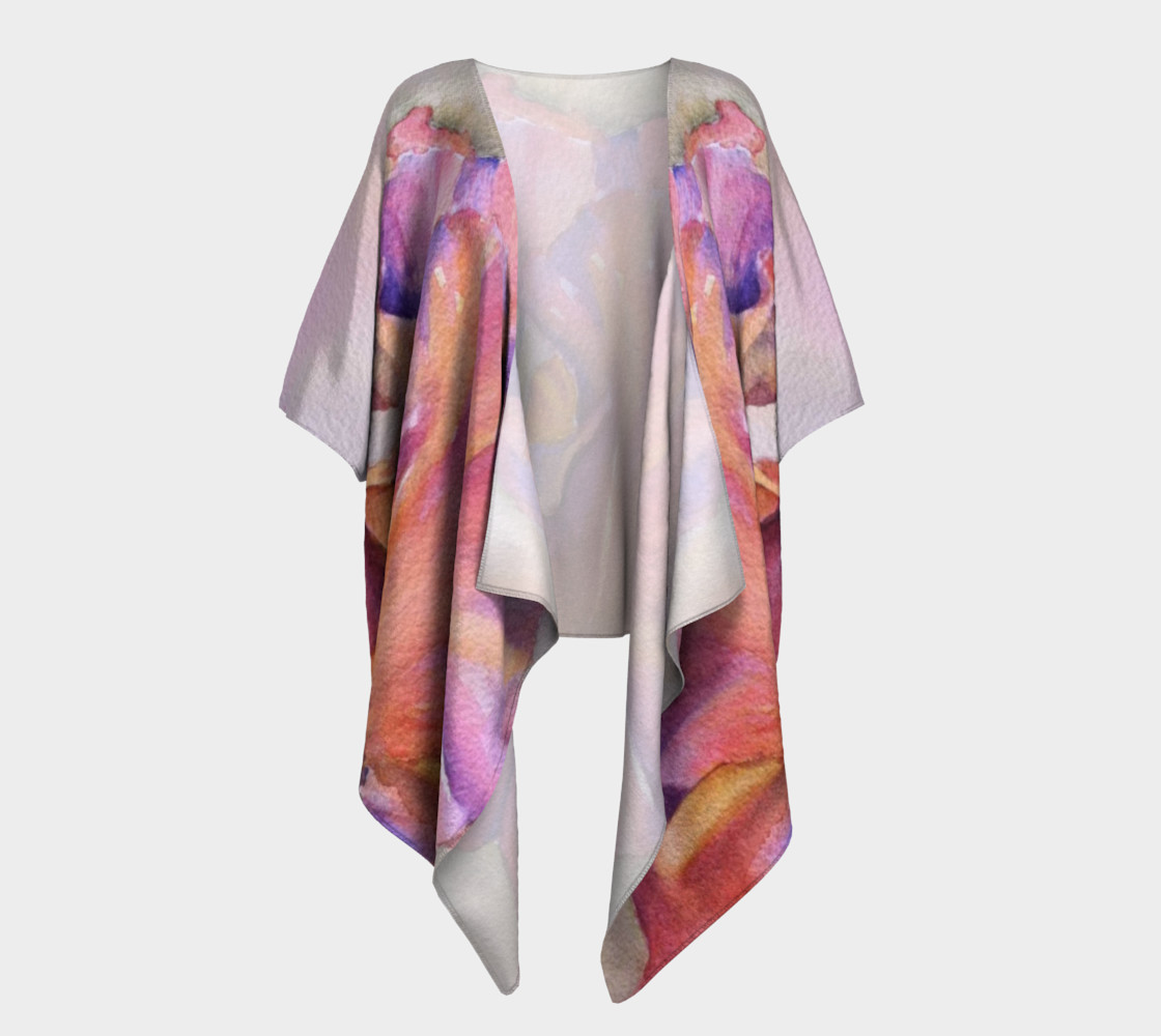 Pink Iris Draped Kimono preview #1