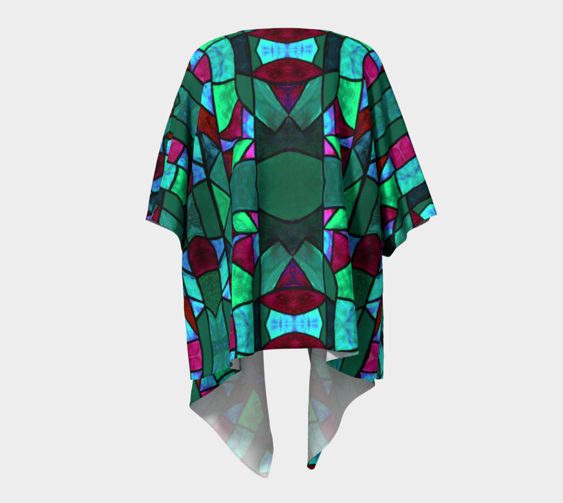Rose Garden Stained Glass Draped Kimono preview #4