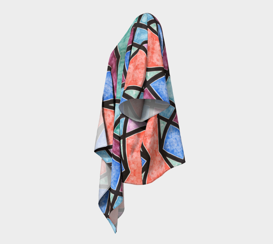Colorful Stained Glass Draped Kimono preview #2