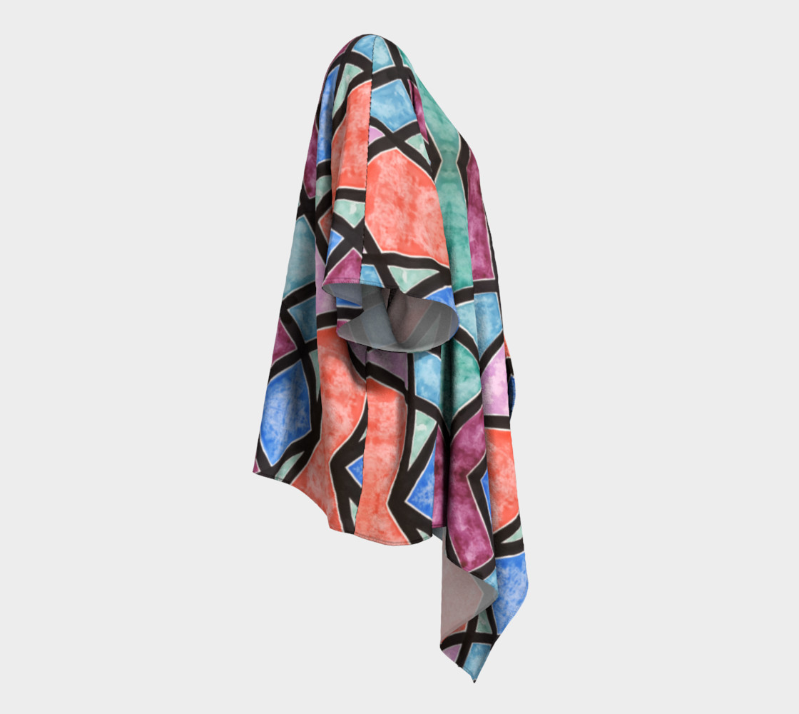 Colorful Stained Glass Draped Kimono preview #3