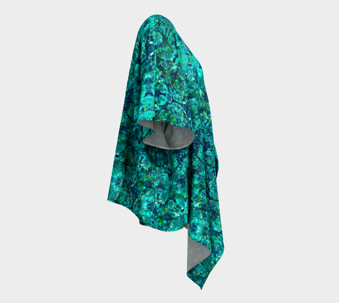 Perfect Turquoise Mosaic Draped Kimono preview #3