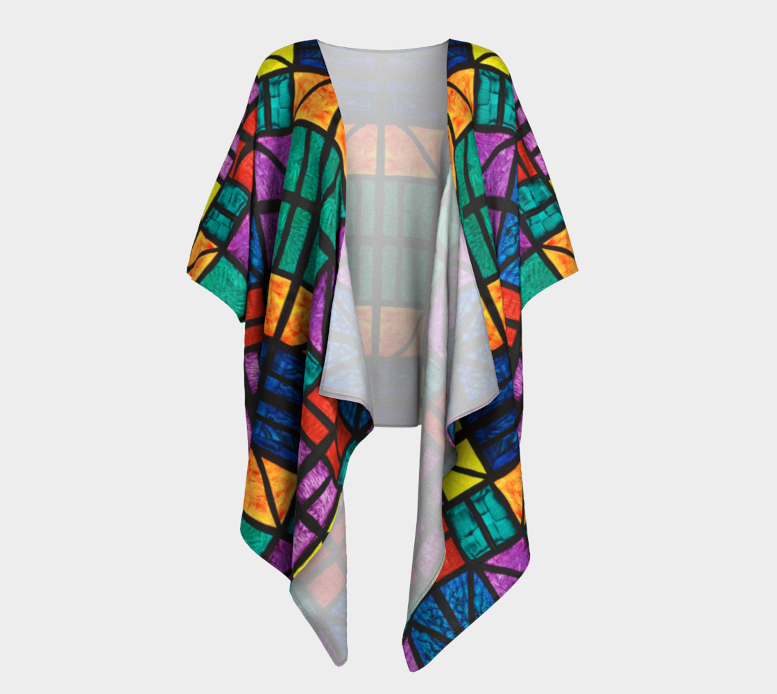 Detroit Stained Glass Draped Kimono 3D preview