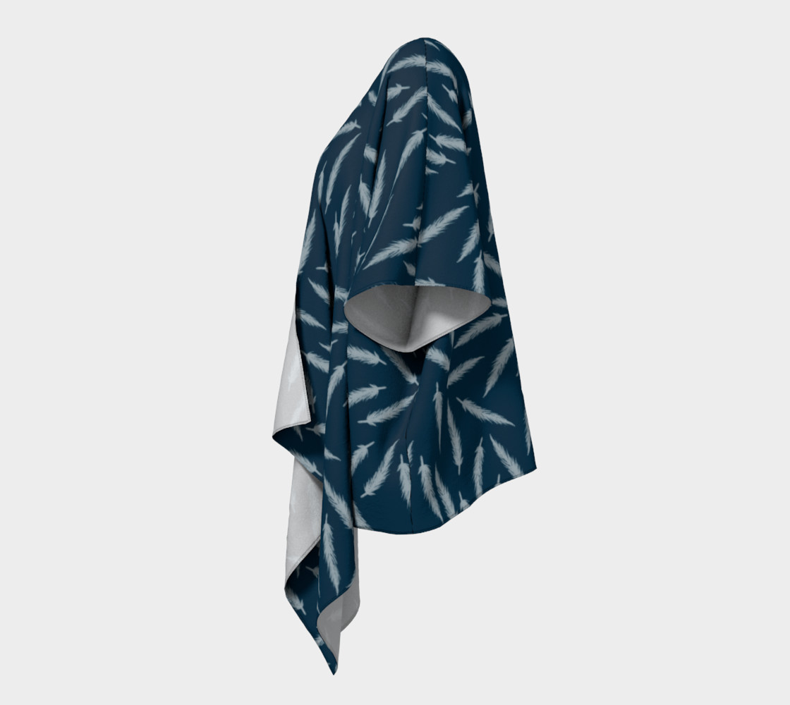 Rebel Draped Kimono in Navy preview #2