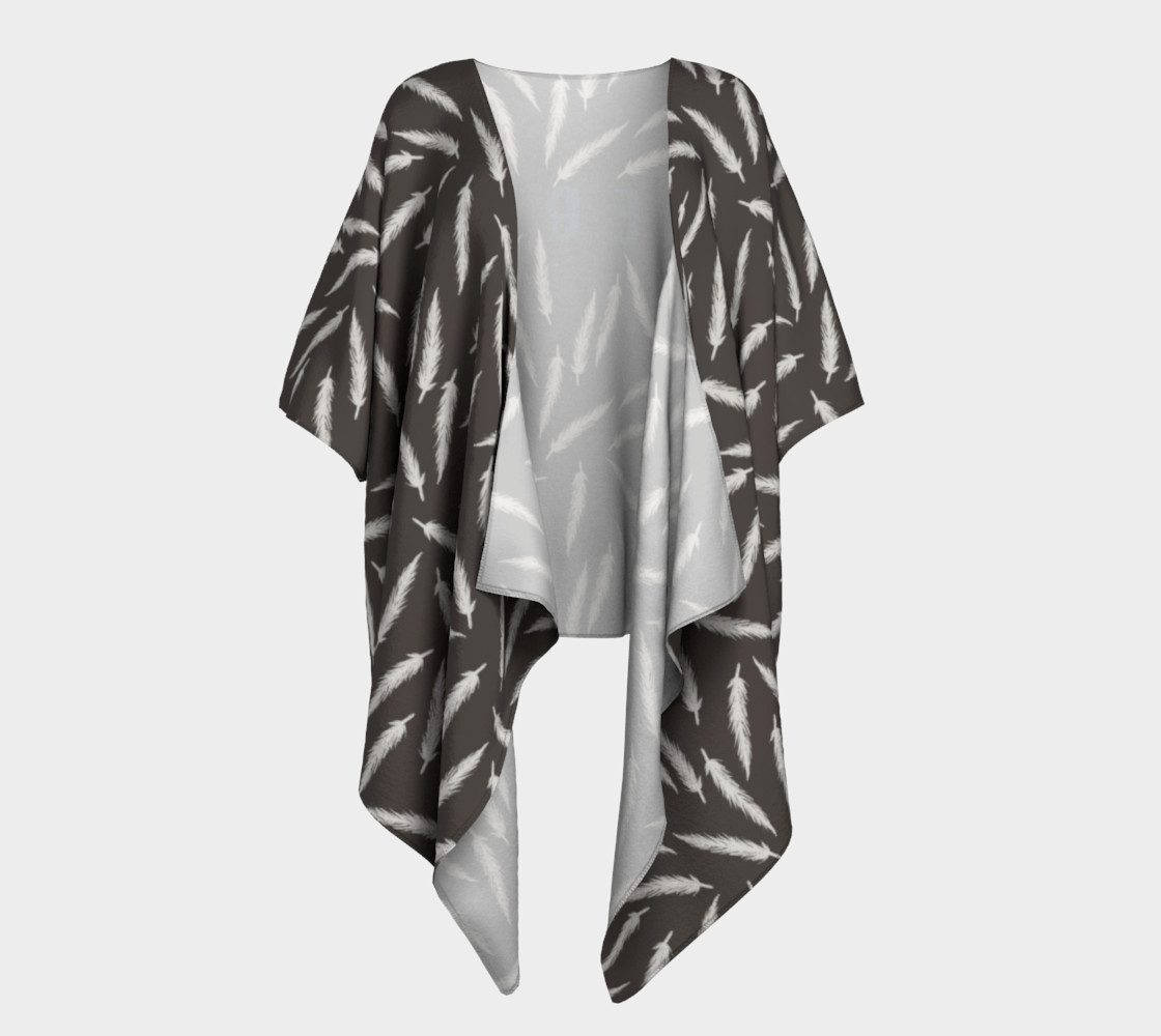 Rebel Draped Kimono in Coal preview #1