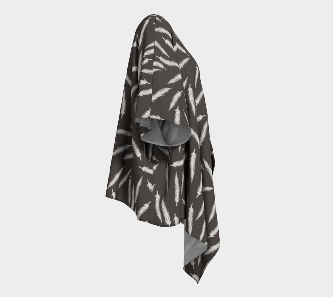 Rebel Draped Kimono in Coal preview #3