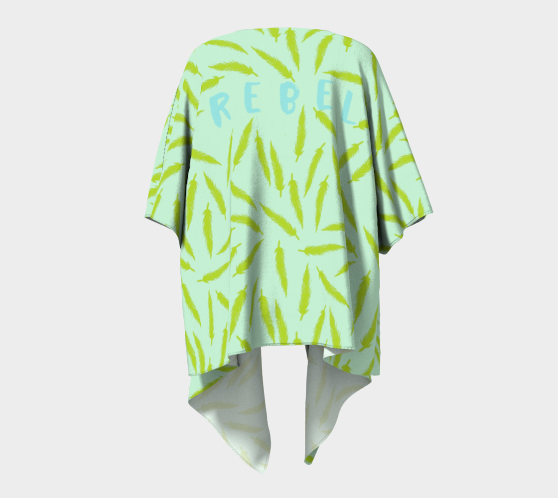 Rebel Draped Kimono in Mintish preview #4