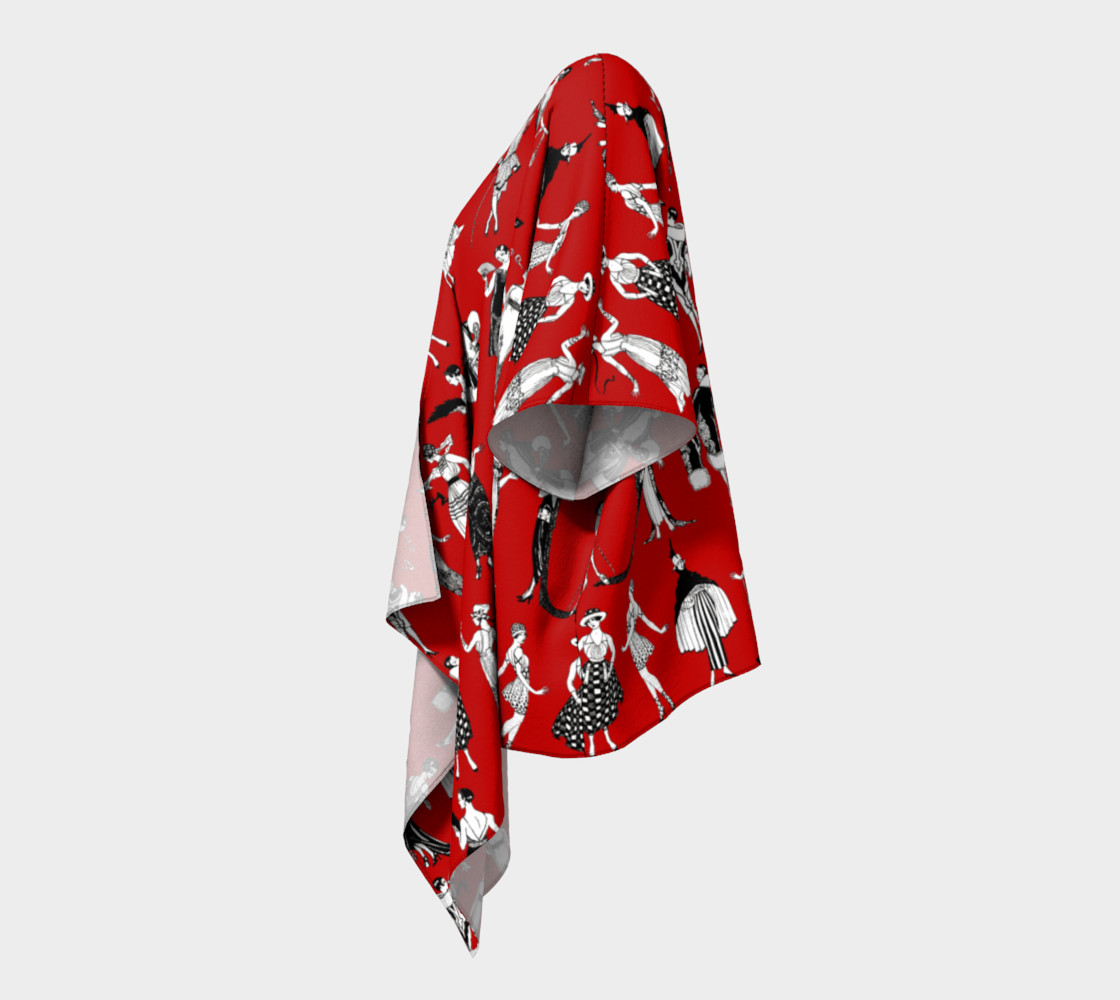 La Vie Parisienne Rouge - Draped Kimono preview #2