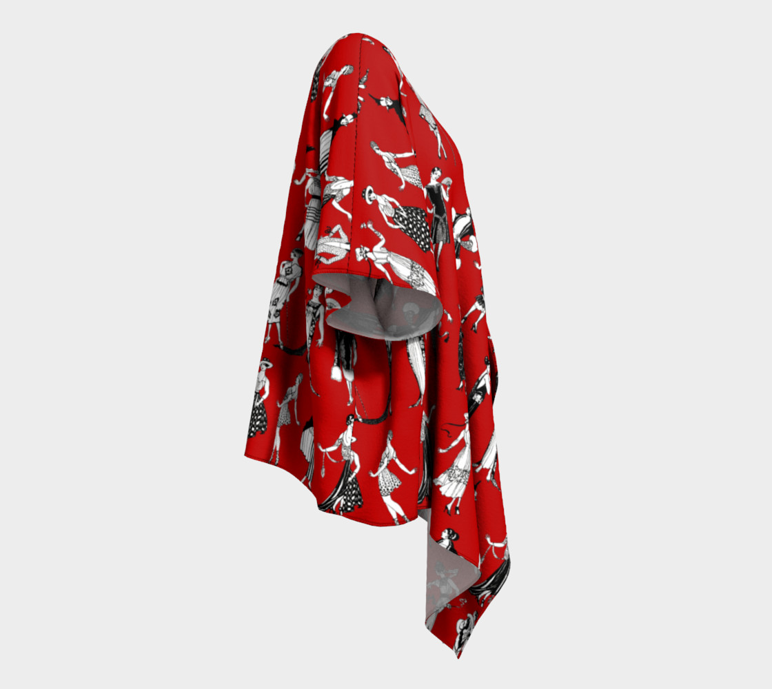La Vie Parisienne Rouge - Draped Kimono preview #3