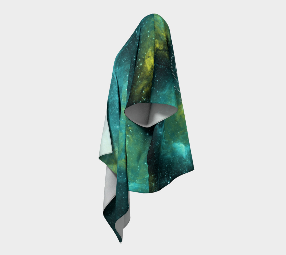 Blue green moon celestial geometric kimono preview #2