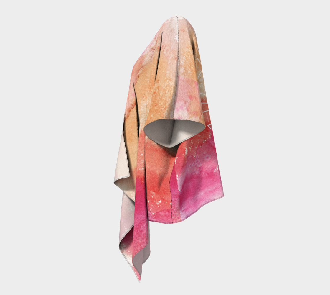 Peach watercolor gradient sunrise geometry kimono preview #2