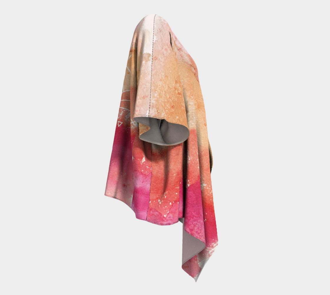 Peach watercolor gradient sunrise geometry kimono preview #3