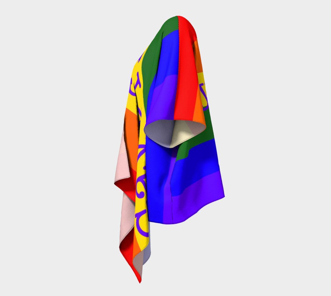 Gay Pride Love Draped Kimono preview #2