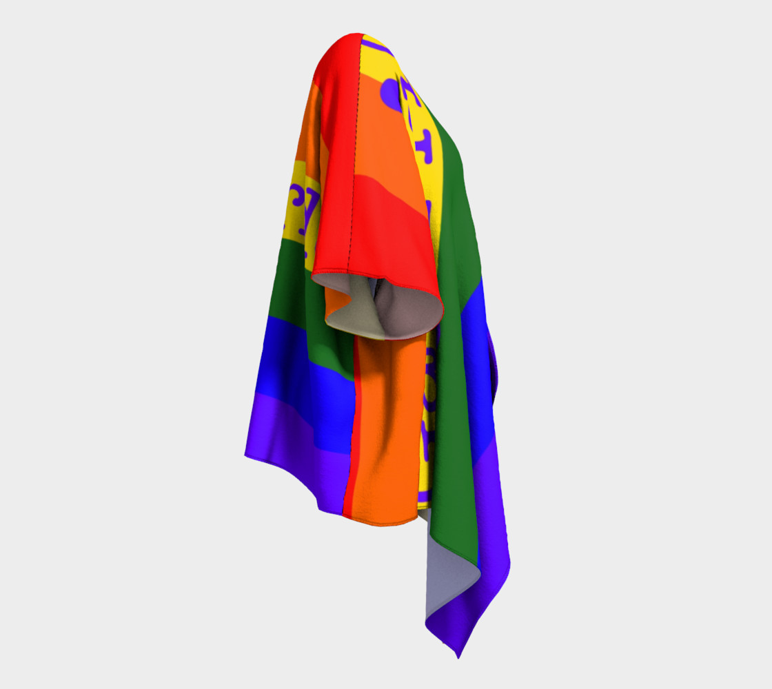 Gay Pride Love Draped Kimono preview #3