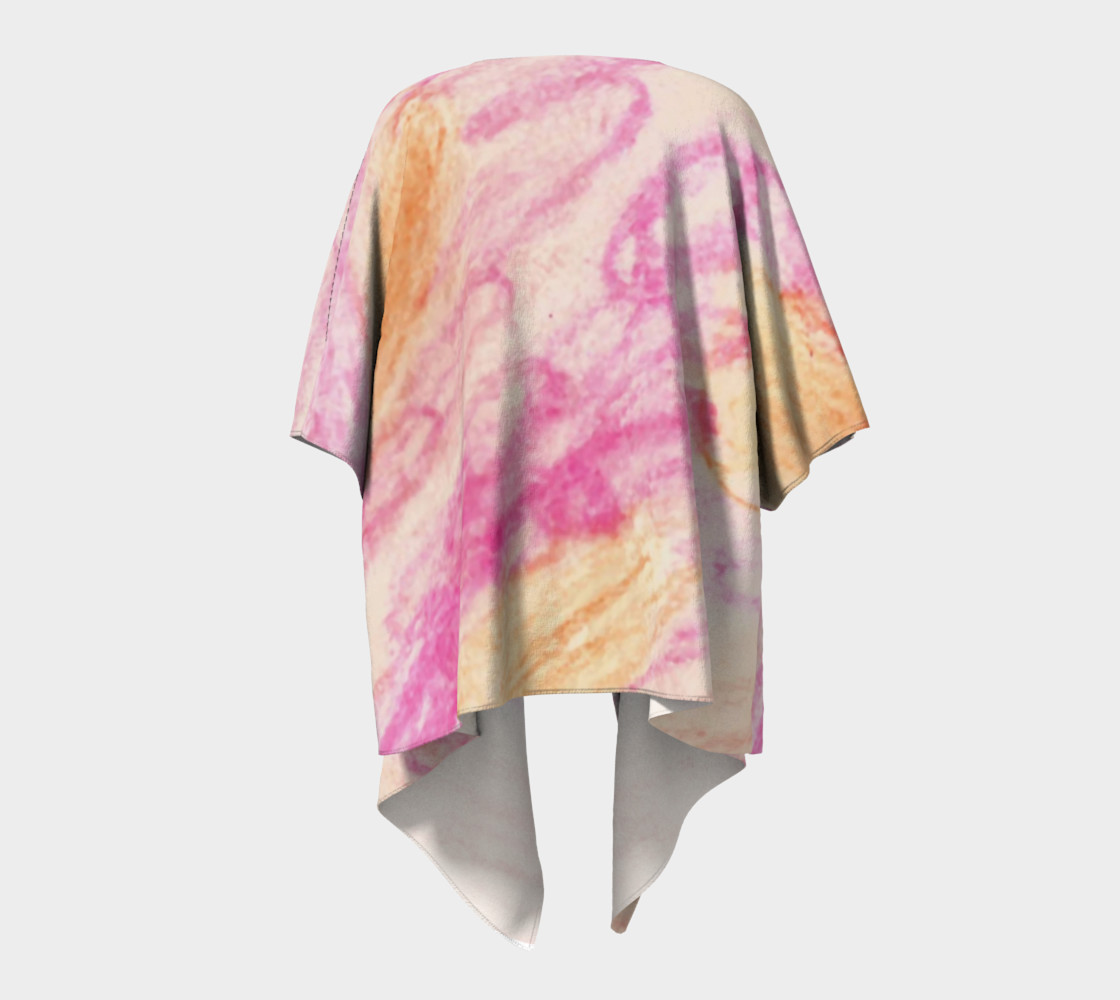 Pink Flowerets Draped Kimono preview #4