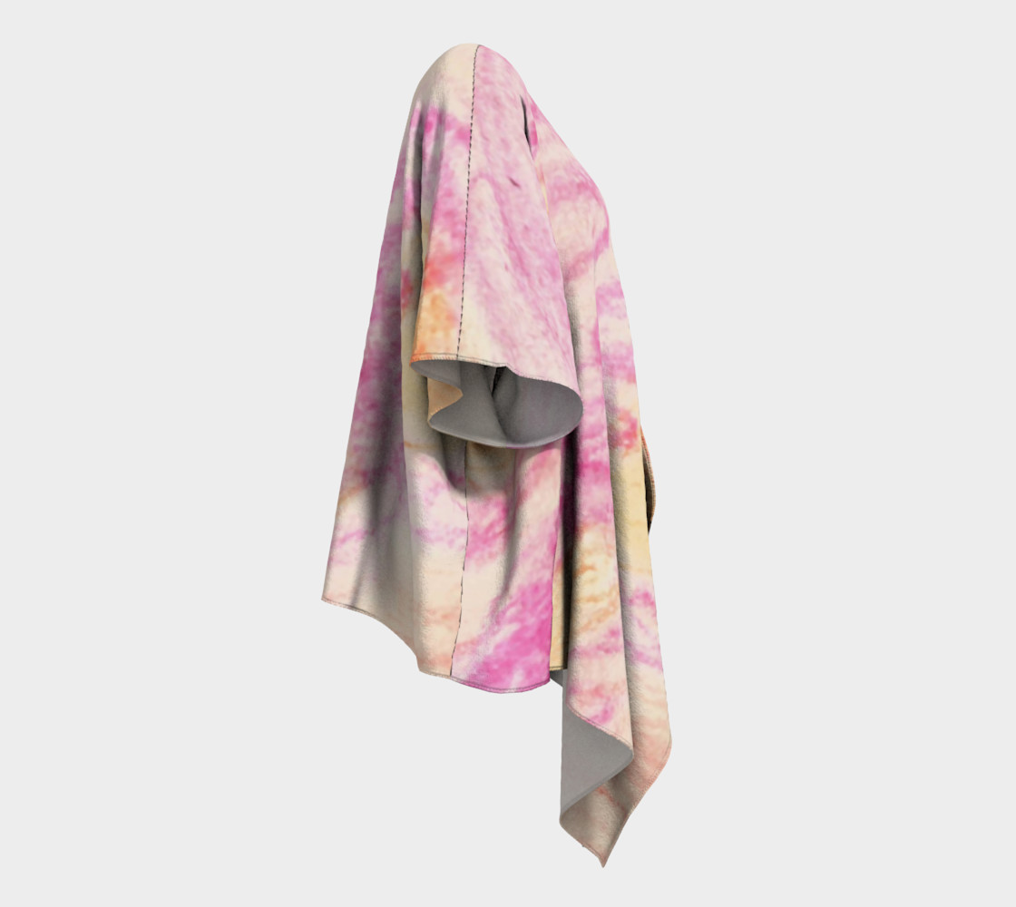 Pink Flowerets Draped Kimono preview #3