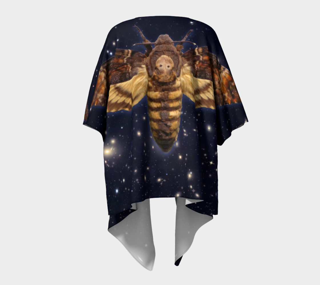 Stellar Death's Head Moth Draped Kimono preview #4