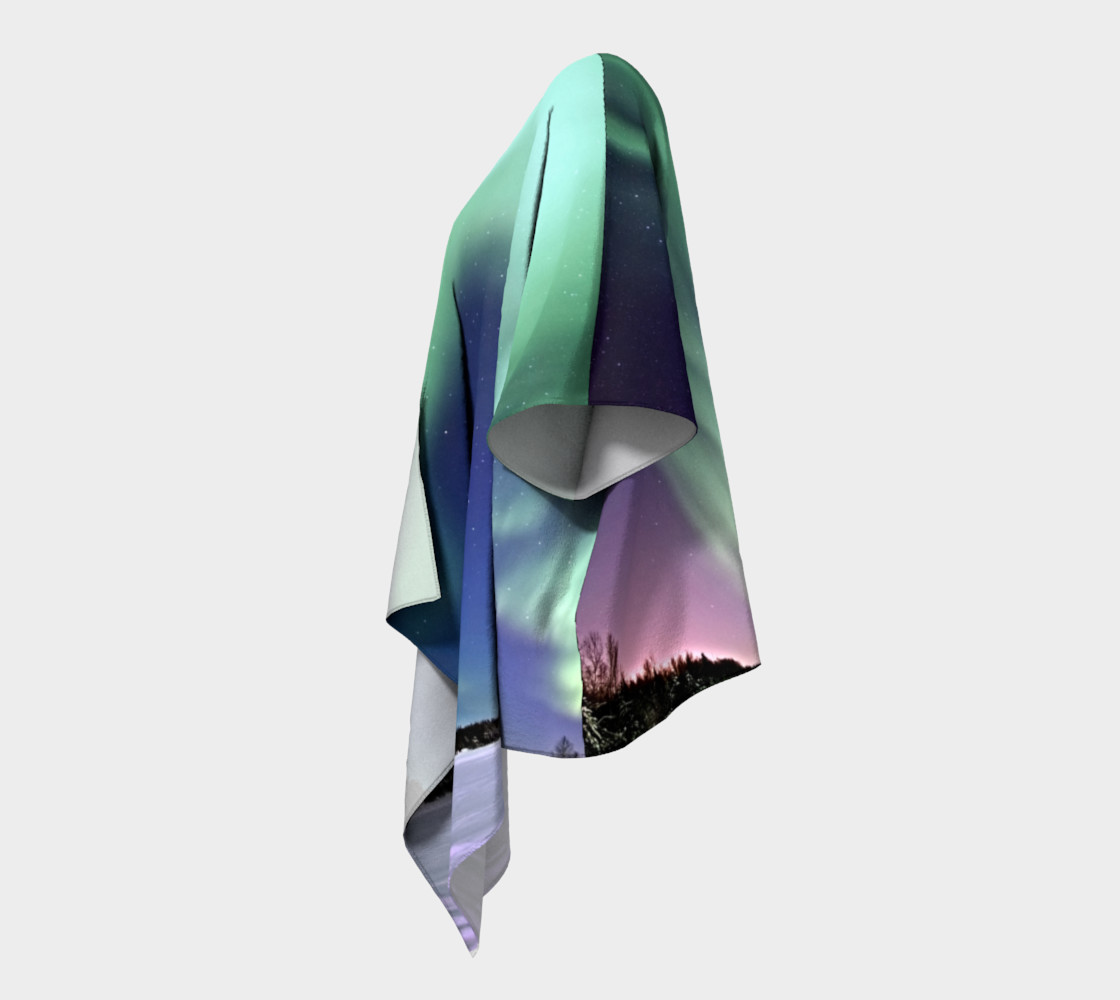 Swirling Northern Lights Draped Kimono preview #2