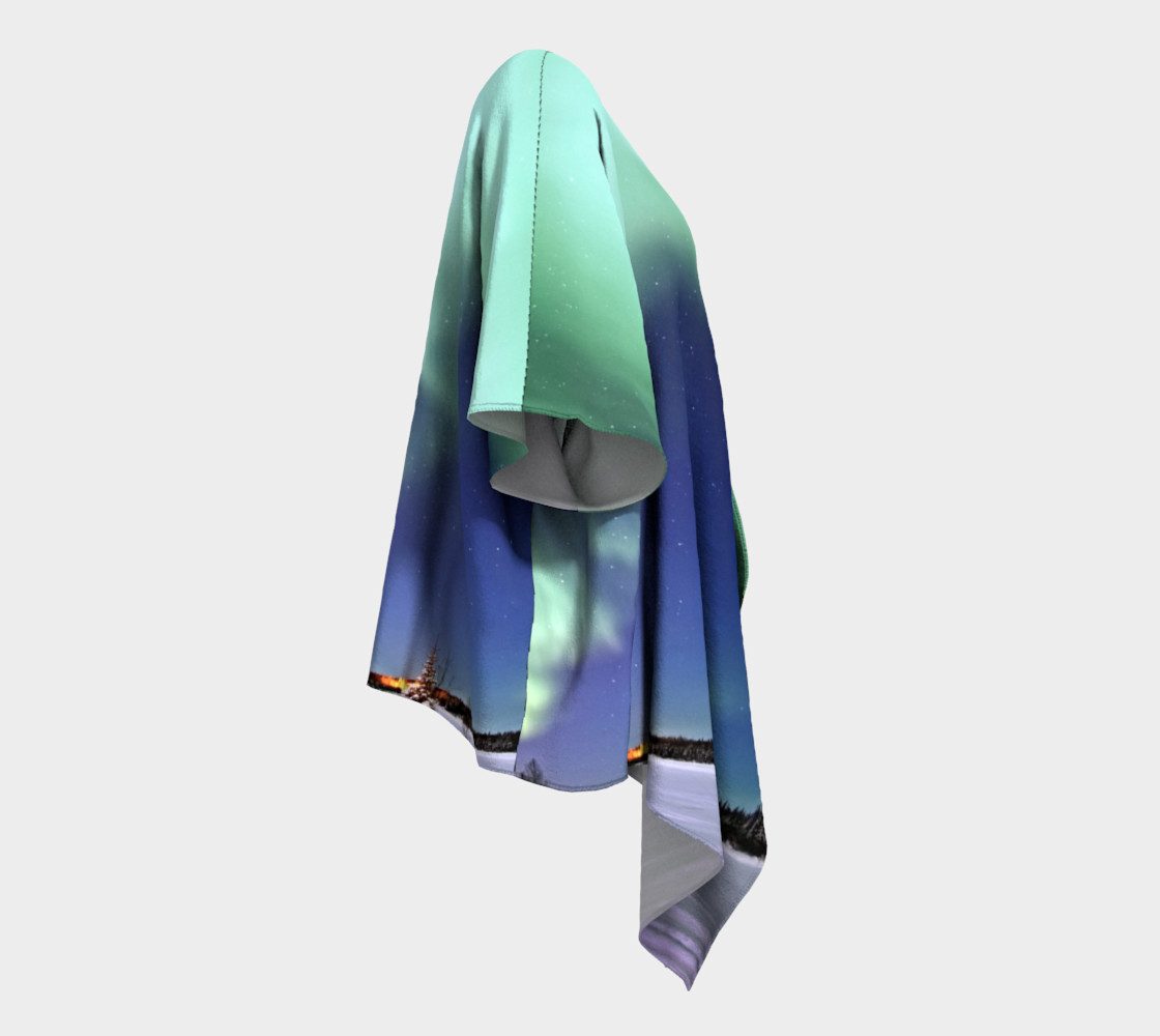 Swirling Northern Lights Draped Kimono preview #3