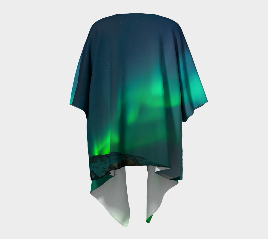 Vivid Northern Lights Draped Kimono preview #4
