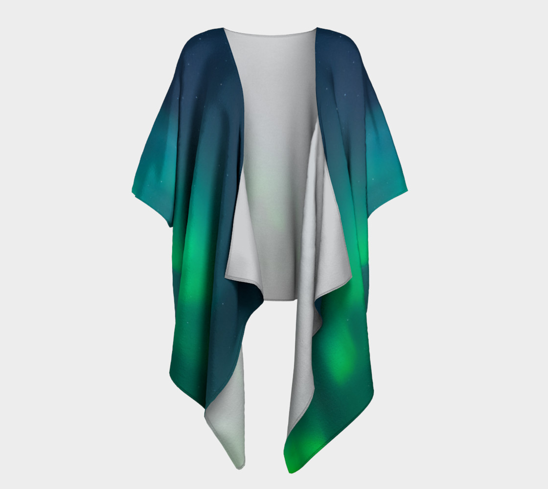 Vivid Northern Lights Draped Kimono preview #1