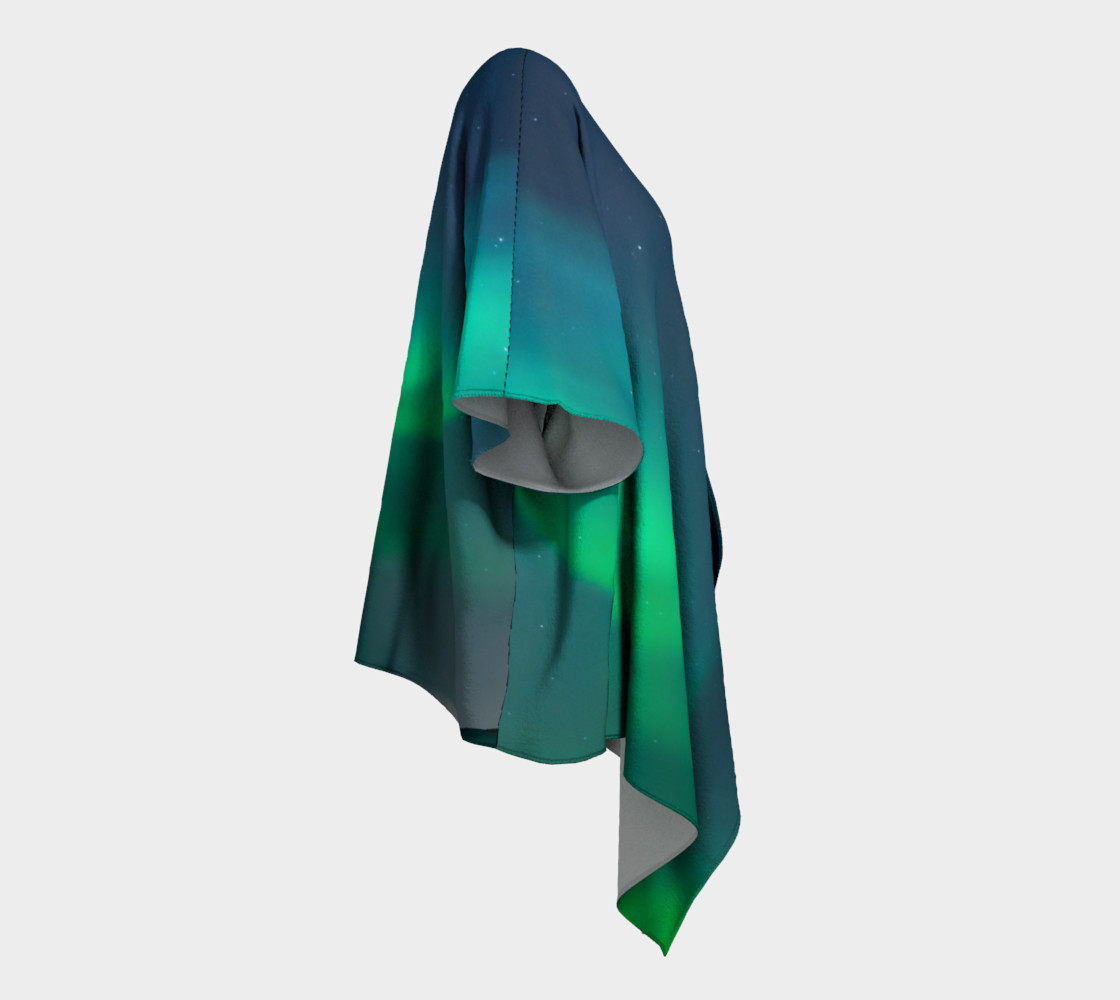Vivid Northern Lights Draped Kimono preview #3